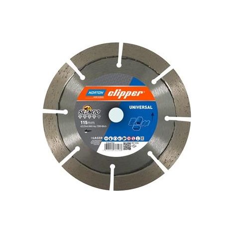 Disco de corte de diamante D.115mm Perforación 22,23mm para amoladora angular Espesor segmento 2,2mm (1/2)