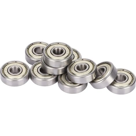 10 roulements à billes à gorge profonde, en acier à double blindage, 626Z, diamètre intérieur 6 mm, diamètre extérieur 19 mm, épaisseur 6 mm (1/5)