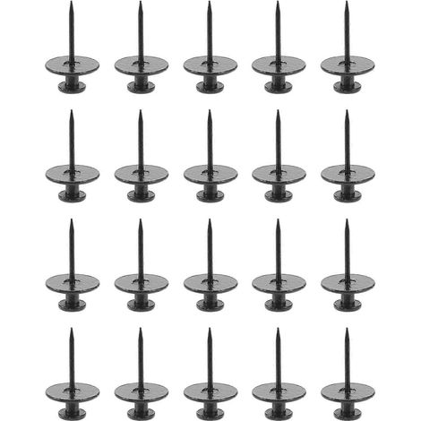 Lot de 20 petits clous à double tête pour accrocher des tableaux (noirs)-AquaForge (1/5)