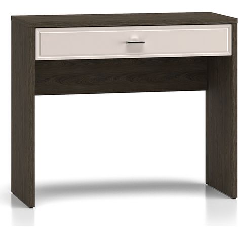 Consola tocador 1 cajón Kaius Cachemira y Madera oscura