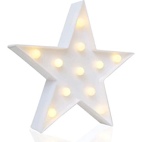 enseigne Pentagramme - 27 Cm De Haut, Lumire Led Blanche Chaude - Salon, Table De Chambre Et Dcoration Murale De Nol Pour Enfants Et Adultes - Fon (1/5)