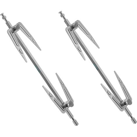 2 pièces Fourchettes Rôtissoire Inox Rotation Résistantes (1/5)