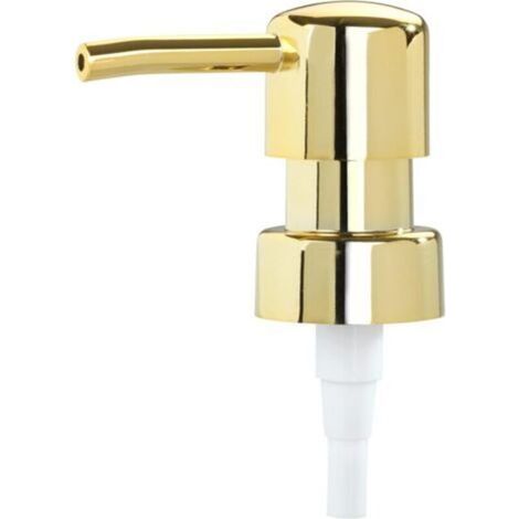 (Oro) Testina di ricambio per dispenser di sapone rotondo nero, pompa di ricambio per dispenser di sapone, realizzata in materiale sintetico, per filettatura di diametro 28 mm