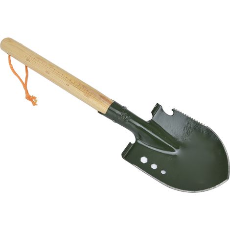 Pelle militaire en acier inoxydable traité thermiquement, haute dureté et haute ténacité, portable et durable, idéale pour le camping. (1/5)
