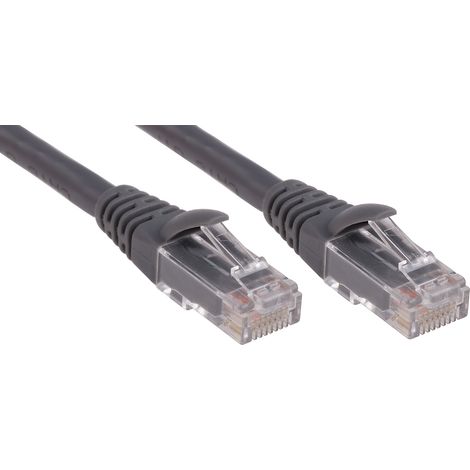Câble cat 6 Avec connecteur / , U/UTP, gaine LSZH Gris, 1m ( Prix pour 1 )