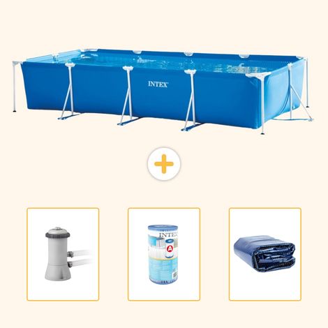 Intex Piscine Tubulaire Rectangulaire - 450x220x84 cm - 4-pièces S21258 (1/5)
