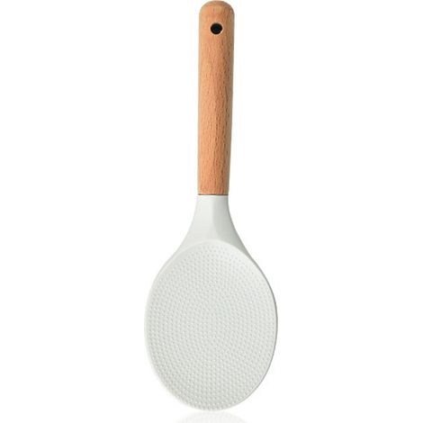 1 Cuillère à riz en silicone, antiadhésive, résistante à la chaleur, pour cuiseur à riz et cuisine (1/5)