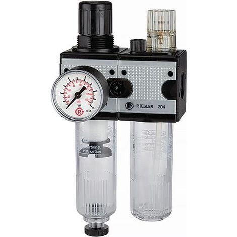 Riegler Wartungseinheit 2tlg. multifix mit PC-Behälter BG 3 G 1/2 - 100568 (1/4)