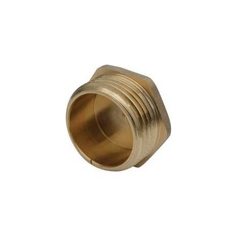 BOUCHON MÂLE EN LAITON JAUNE IBP Taille : 3/8"