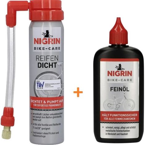 Reparatur Set Fahrrad Pannenspray inkl. Bike Care Feinöl