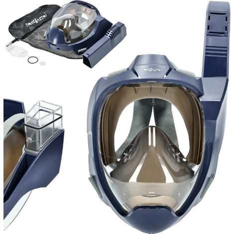 Maschera da snorkeling integrale di alta qualità - L/XL blu M06