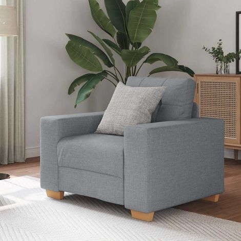 Poltrona relax - Poltrona Grigio Chiaro 100x78x80 cm in Tessuto (1/5)