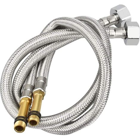 Coppia tubo flessibile 50cm per lavabo lavandino miscelatori doccia 1/2 DGO-179