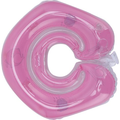Bouée gonflable pour nouveau-né, collier flottant, jouet de piscine pour bébé de 0 à 18 mois, rose (1/5)