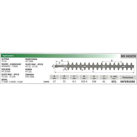 ALPINA Untermesser ts 24 Heckenschere 002078