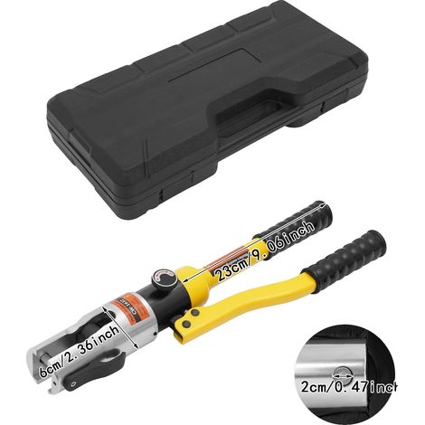 Outil de sertissage hydraulique, compatibilité multi-tailles, performance puissante, Jaune (1/2)