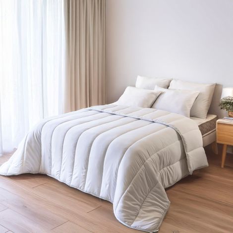 Pack couette chaude hiver et oreiller anti-acariens et anti-bactériens 240x220 cm