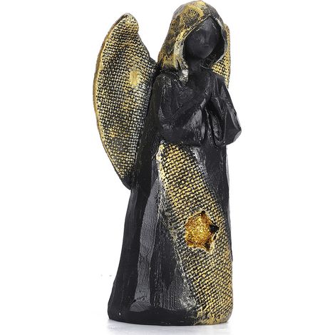 Statue Ange en Résine Ornement Religieux Figurine Artisanale Déco Maison Bureau Cadeau (1/5)