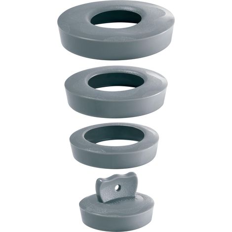 Wirquin Pro – Bouchon d'évier universel multi-diamètre 36 à 58 mm – Plastique ABS durable – Étanchéité maximale – Facilité d'installation