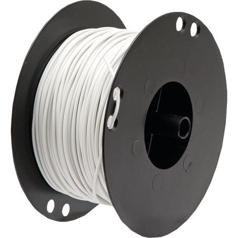 Cavo elettrico unipolare bianco, sezione 0,75 mm², lunghezza 100 m.