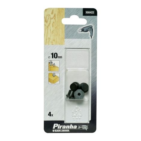 PIRANHA BLACK&DECKER SPINE A CENTRARE 10mm PEZZI 4 X66422