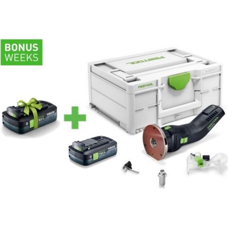 FESTOOL Akku-Kantenfräse OFKC 500 R3 EB-Basic + Tabless Akkupack BP 18 TBX 4 C-ASI - 577985A (1/4)