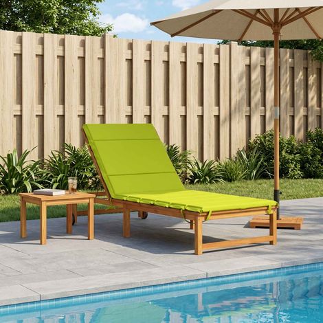 vidaXL Cojín de Tumbona GEMERT 100% Poliéster Verde brillante. (1/5)