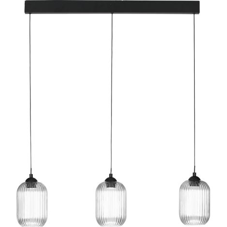 Dar Eileen Suspension LED Eileen à 3 barres lumineuses, noir mat (1/3)
