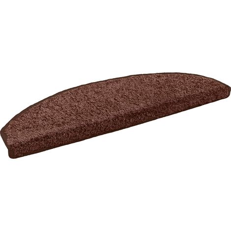 vidaXL Tapis d'escalier auto-adhésifs 15 pcs Marron 80 x 24,5 x 3,5 cm (1/5)