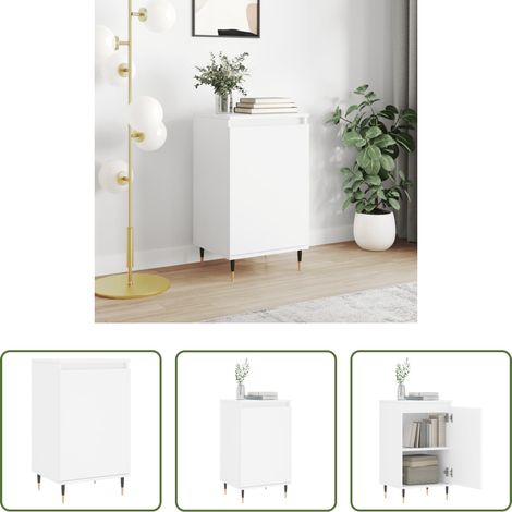 Stauraum - Sideboard Weiß 40x35x70 cm Holzwerkstoff (1/5)