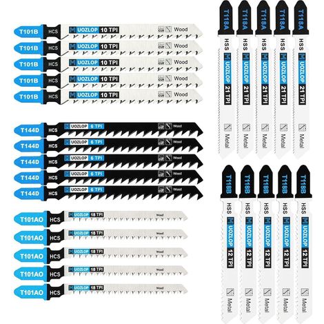 25tlg Stichsägeblatt Set T-Schaft für Holz & Metall, HCS/HSS, inkl. Koffer (1/5)