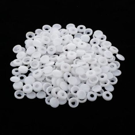 Capuchon à vis décoratif de couvercle de trou de vis de taraudage rond de 500Pack blanc
