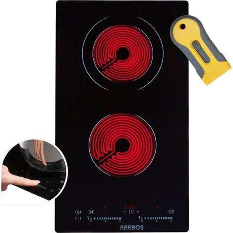 AREBOS Fornello in Vetroceramica Piastre Autosufficiente 3000 W 2 Fuochi (1/5)