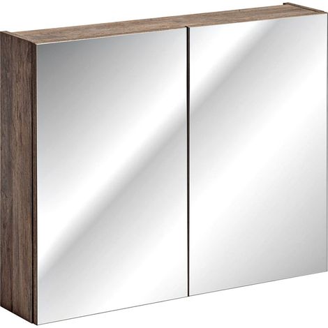 Spiegelschrank 80cm PUEBLA-56 in Vintage Oak Nb., B/H/T ca. 80/65/17 cm (1/5)