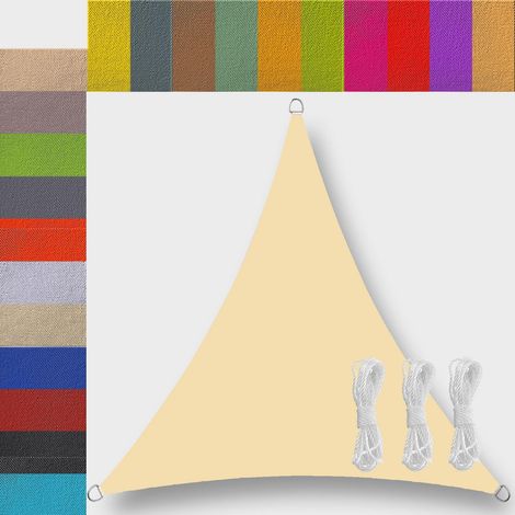 Voile d'ombrage Toile ombrage voiles d'ombrage pour Patio Triangulaire Triangle rectangulaire Toile d'ombrage ombrage imperméable pour terrasse Patio Jardin extérieur 2x2 2x3 3x3 4x3 4x4 6x4 5x5m (1/5)