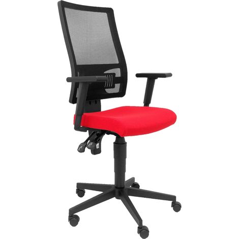 Silla Taktik respaldo malla negro asiento aran rojo (1/5)