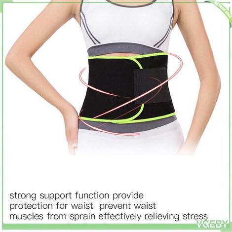 Ceinture de maintien lombaire - FAFEICY - VGEBY - Néoprène - Compression & soutien - Vert fluo (M) (1/5)