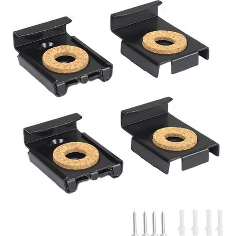 Clips de suspension pour miroir, clips de montage pour miroirs pour salles de bains, vestiaires et bureaux avec vis, 4 pièces (1/5)