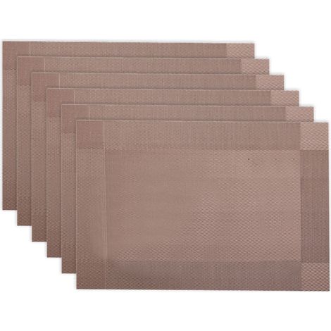 Set De Sous-Plats - PVC Résistant À La Chaleur Jusqu'à 85 °C - Antidérapant Et Lavable À La Main - 6 Pièces - 45 X 30 Cm (1/5)