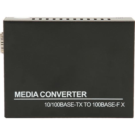 Commutateur Ethernet SFP 10/100 Mbps, négociation automatique, duplex intégral/semi-duplex, indicateur LED, convertisseur de média fibre optique pour Ethernet 100-240 V, prise UE (1/5)
