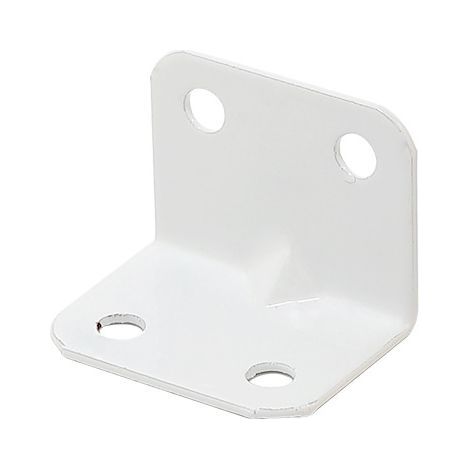 20 soportes fijos de acero inoxidable en ángulo recto de 90 grados para muebles de sillas de madera (blanco) (1/5)