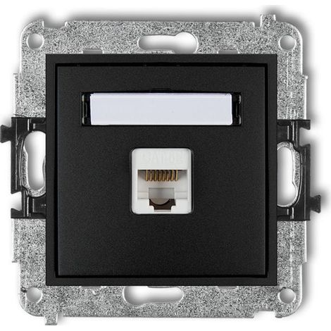 Karlik Mini noir mat - prise informatique 1xRJ45, cat. 5e - 12MGK-1
