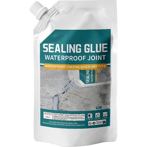 Concrete Crack Filler, 500ml Waterproof Repair Sealant, Quick-Drying Strong Adhesive, Leak Solution, for Home Garage, Kitchen, Corners, Basement Floors More (1/5)
