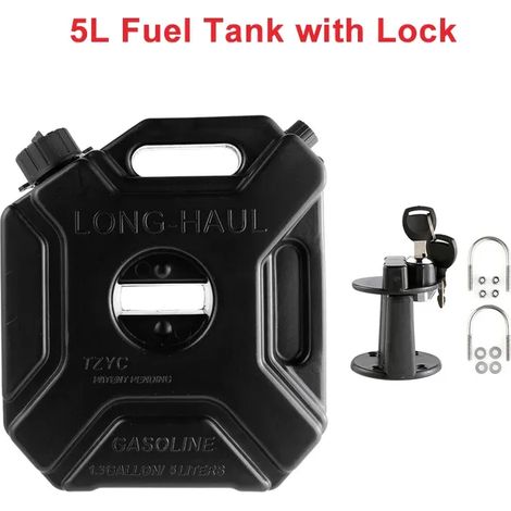 3/5 litre black plastic diesel tank/canister/drum/engine oil container, suitable for motorcycles and cars (with or without lock).