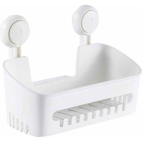 Organizador de ducha con ventosas, no requiere taladro y es reutilizable. Fácil instalación. Capacidad de carga de 10 kg. Almacenamiento impermeable para duchas con paredes alicatadas, baños y cocinas