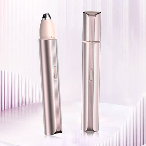 Tagliapeli elettrico ricaricabile per naso e orecchie con ricarica Type-C, sicuro e silenzioso, colore oro rosa. (1/2)
