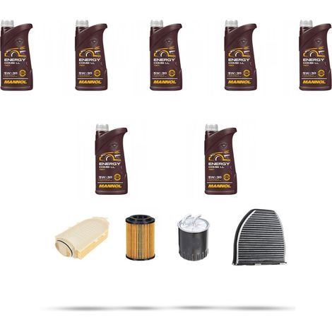 Kit tagliando 4 FILTRI e 7L OLIO compatibile con Mercedes E Coupe Cabrio (A207,C207) 250 CDI 150kw dal 2009 (1/5)