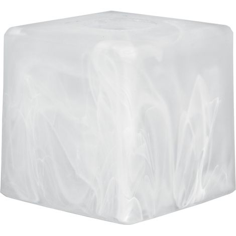 LAMPENSCHIRM eckig E27 Fassung FÜR LAMPEN 10x10 cm Glas