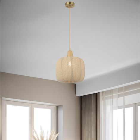Lustre laqué antique, corps en métal, diamètre 28 cm, couvercle en verre, hauteur réglable 50-180 cm, culot E27, éclairage élégant pour décoration d'intérieur, indice IP20 (1/3)
