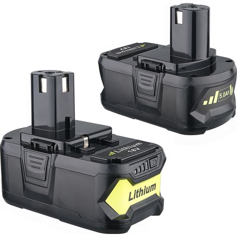 2 x 5.0Ah 18 V Lithium Akku Ersatz für Ryobi One Plus Akku BPL1815 P104 P108 P102 P103 P105 P107 P109 P122 BPL-1815 BPL-1 BPL822 (1/5)